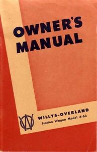 Willys owners manuals online